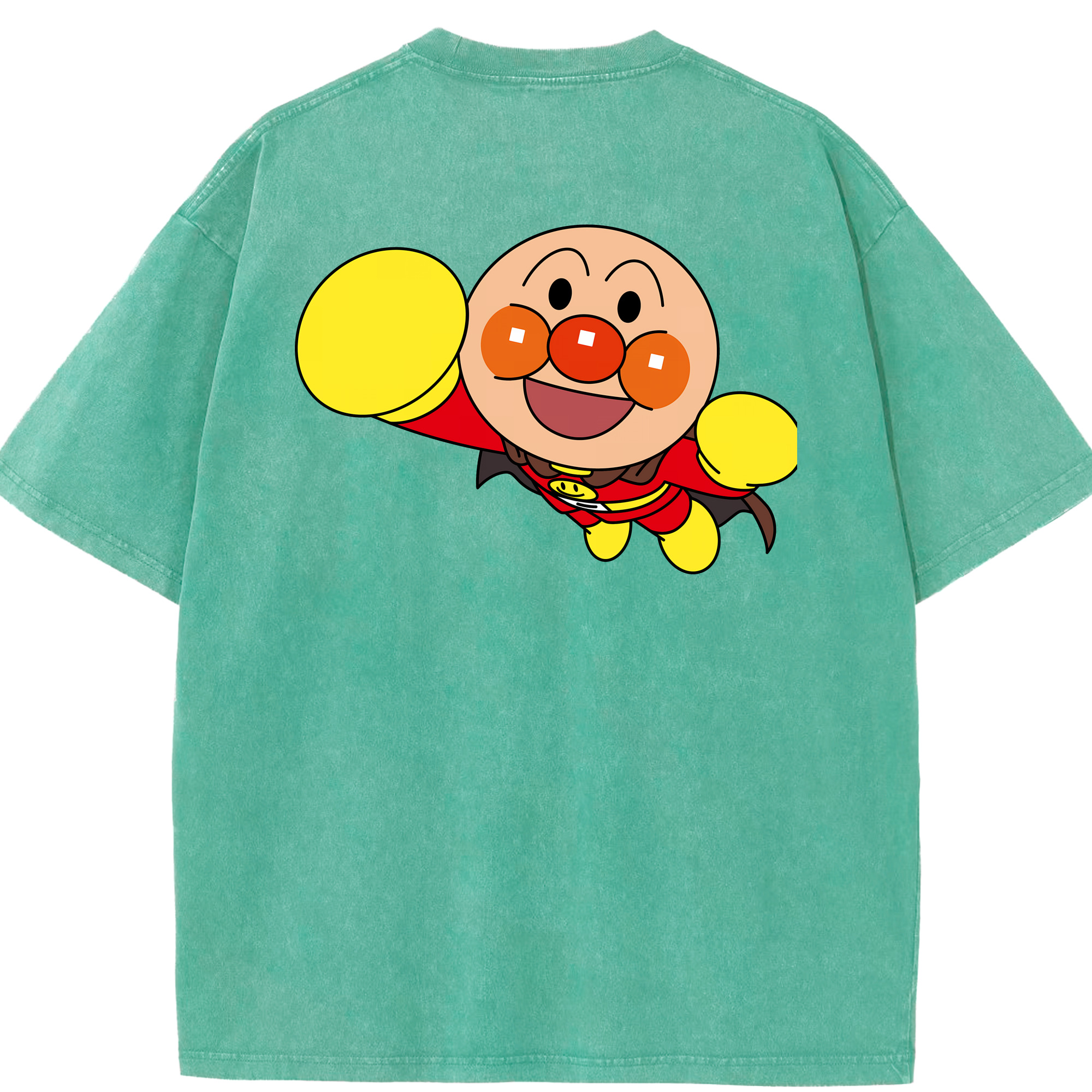 （画像用） アンパンマン Anpanman 綿100% ヴィンテージ風 半袖Tシャツ（背面プリント）